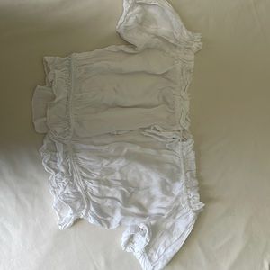 White off the shoulder crop top